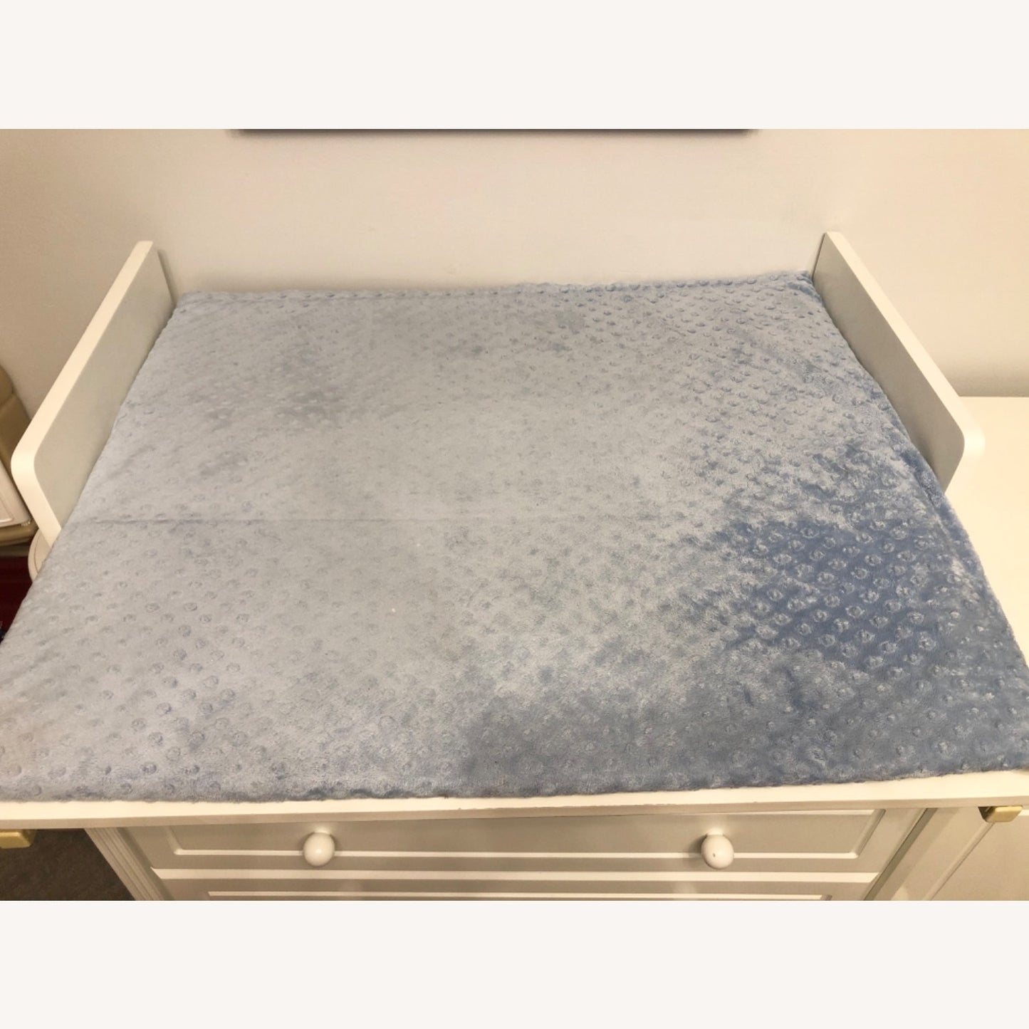 Bellini White Dresser – 3-Drawer Chest with Side Cabinet, Solid Wood