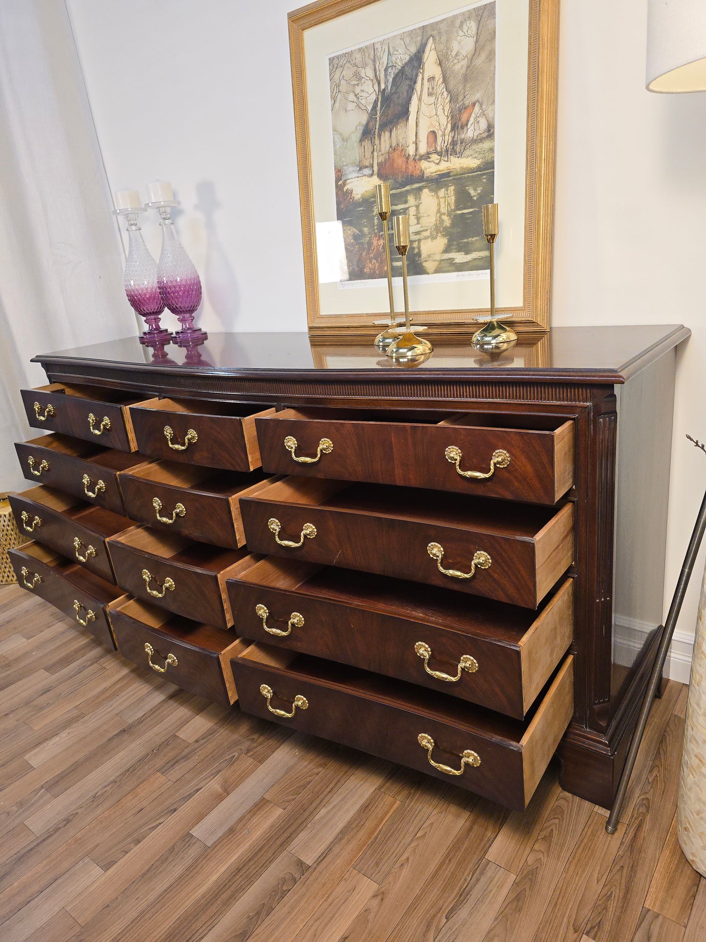 Rare Find, Late 20th Century Drexel Heritage Heirloom - Twelve Drawer Dresser