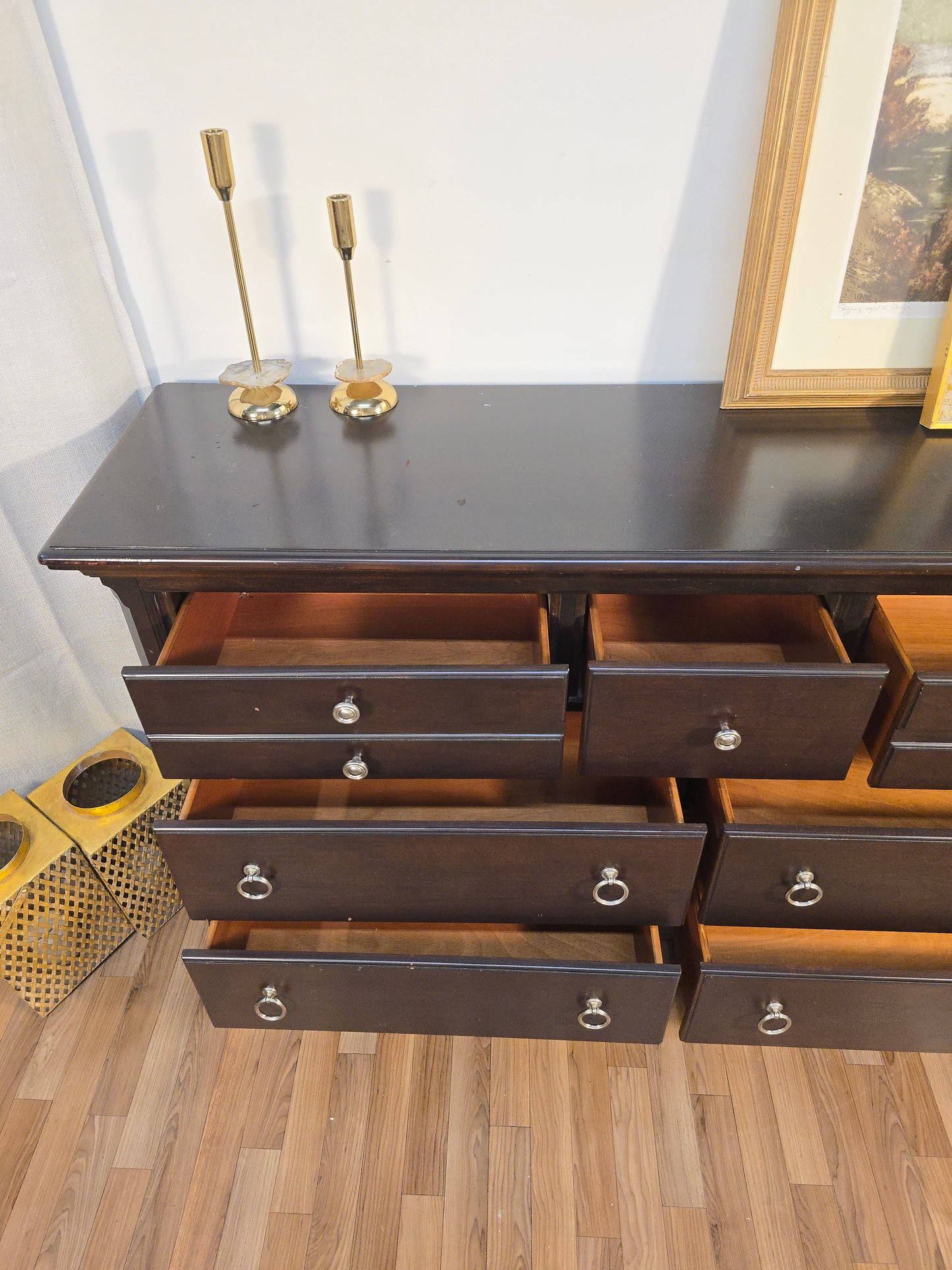 Solid Wood 9-Drawer Dresser – Dark Brown Finish by Pottery Barn