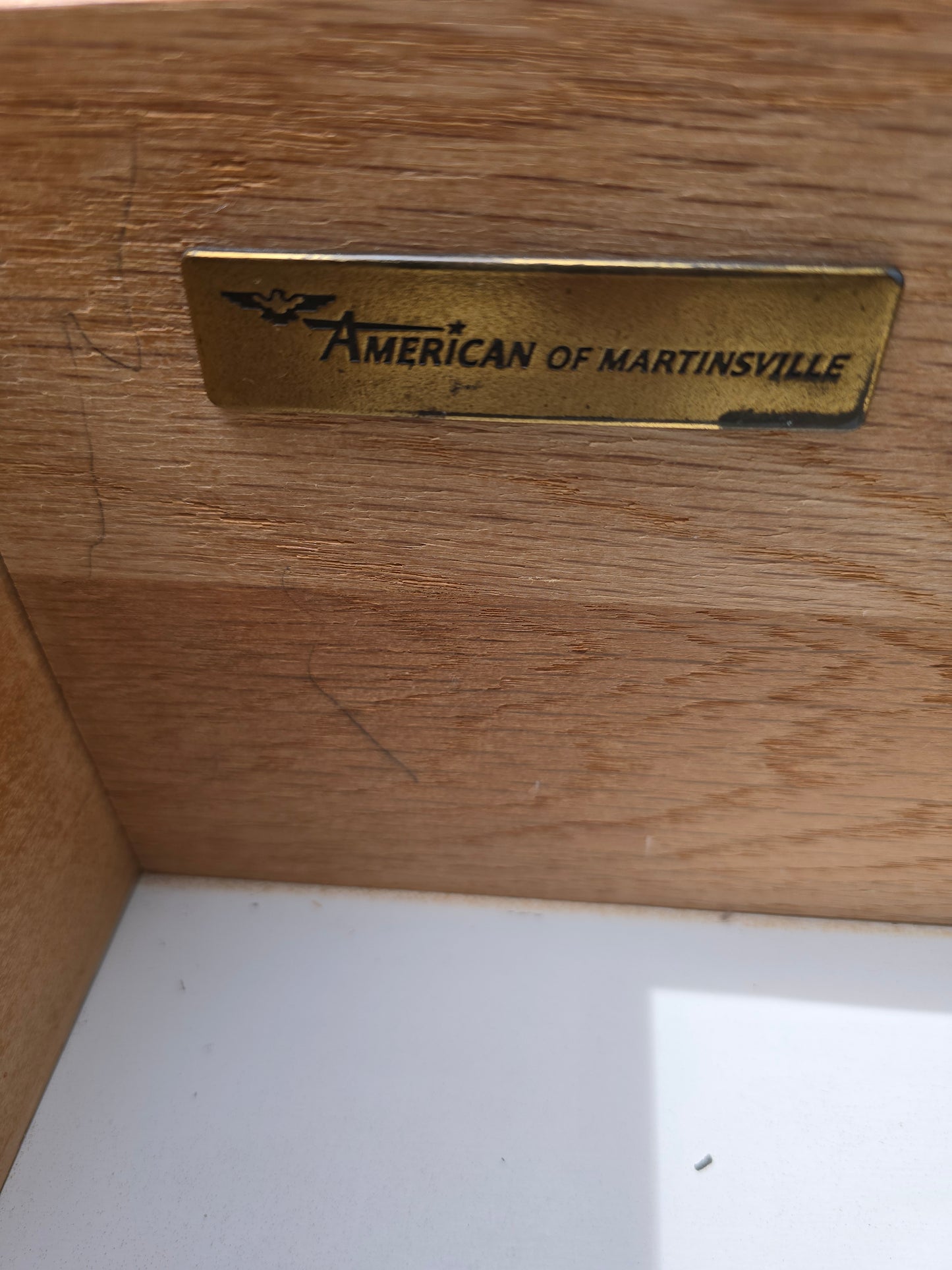 Vintage American of Martinsville Dresser: Solid Mahogany 9-Drawer Chest with Brass Hardware