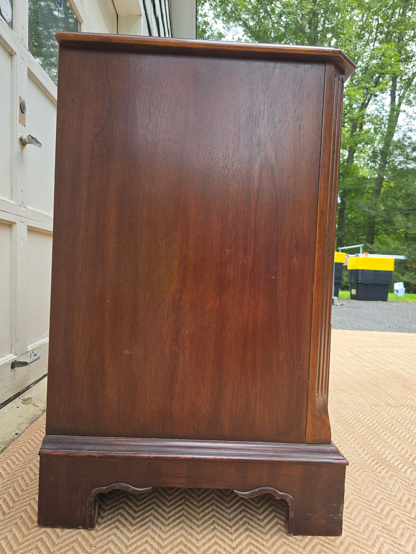 Vintage American of Martinsville Dresser: Solid Mahogany 9-Drawer Chest with Brass Hardware