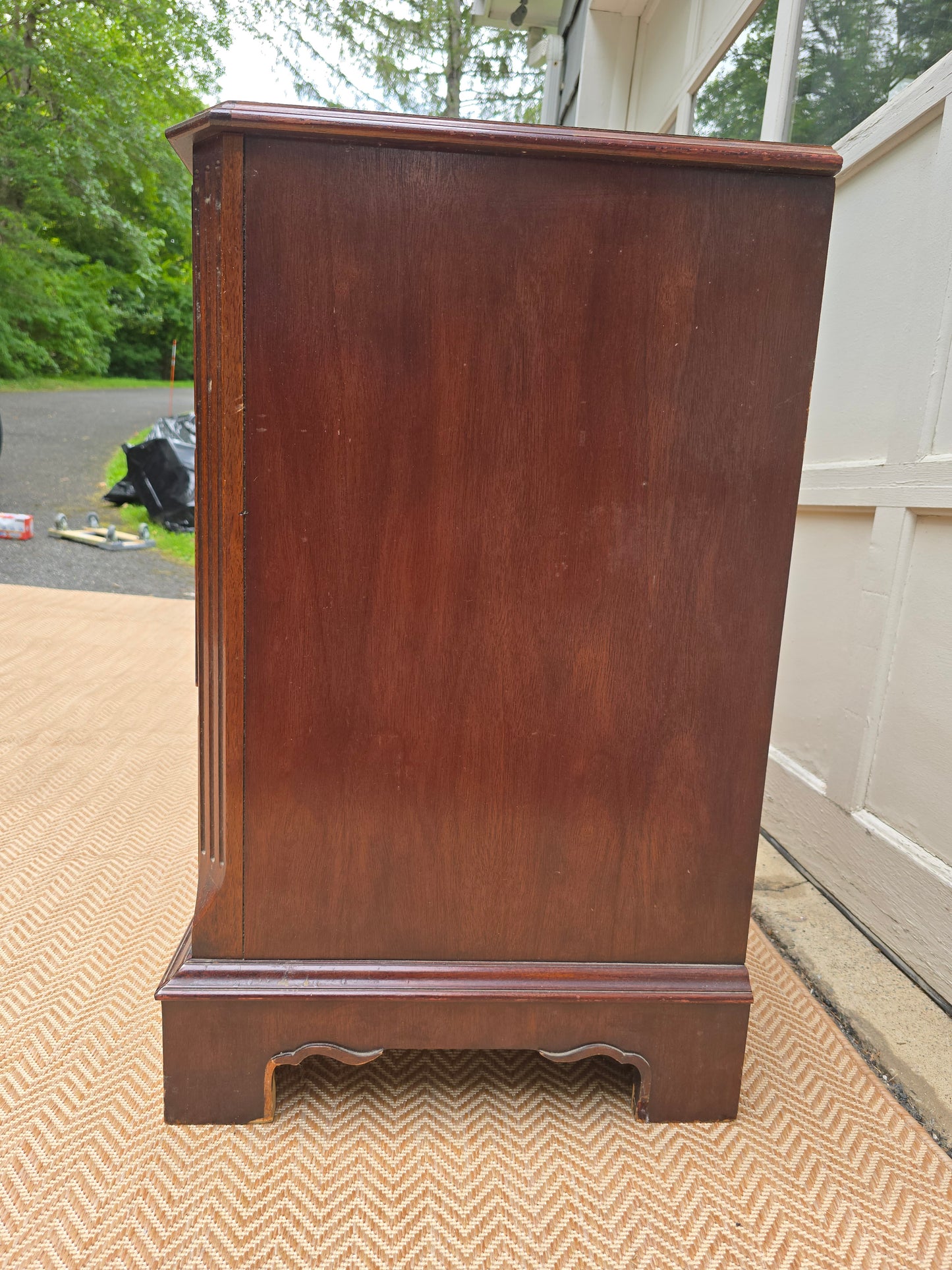 Vintage American of Martinsville Dresser: Solid Mahogany 9-Drawer Chest with Brass Hardware