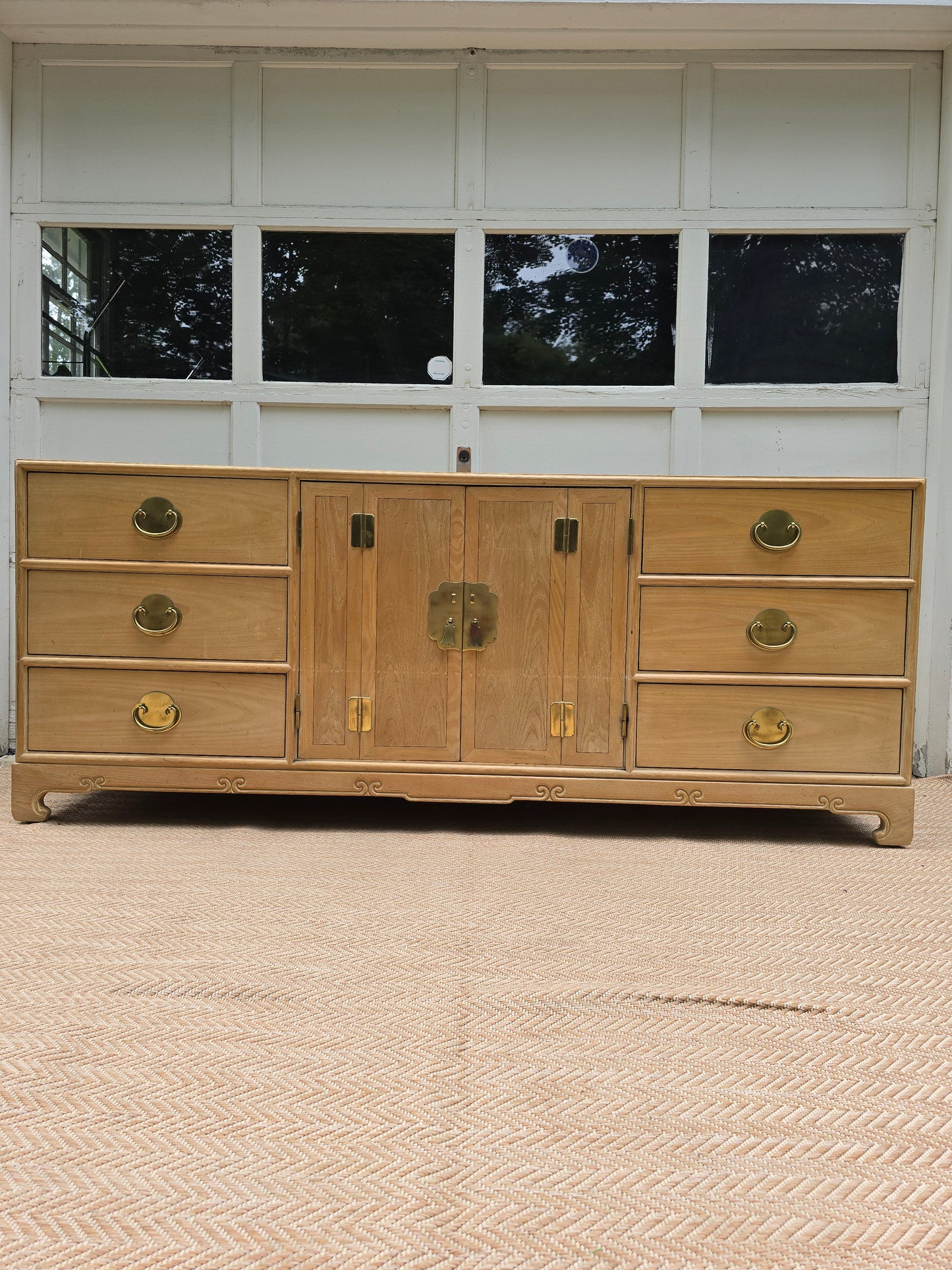 Century Furniture Sabota Collection Wood Dresser with Gold Hardware