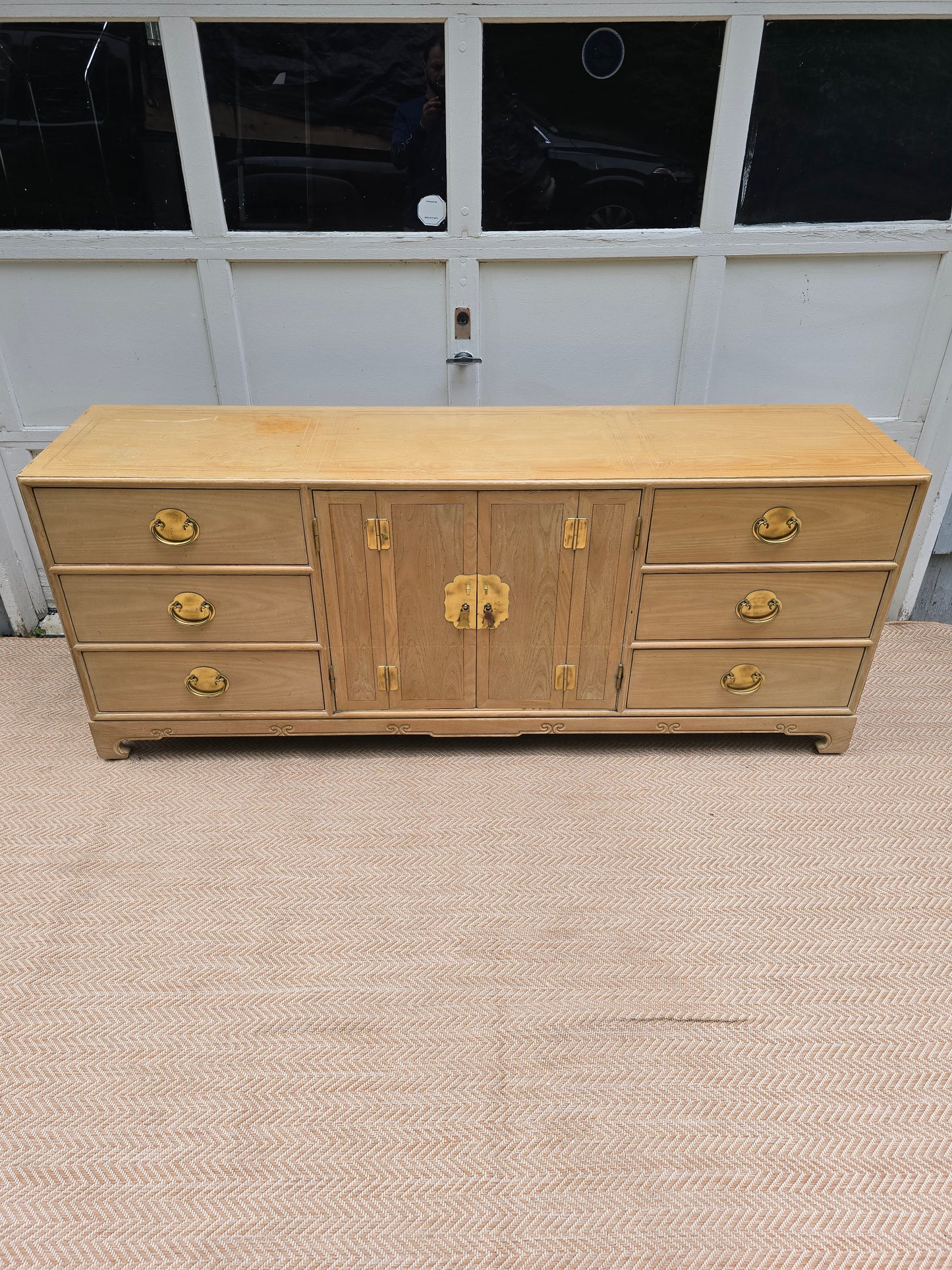 Century Furniture Sabota Collection Wood Dresser with Gold Hardware
