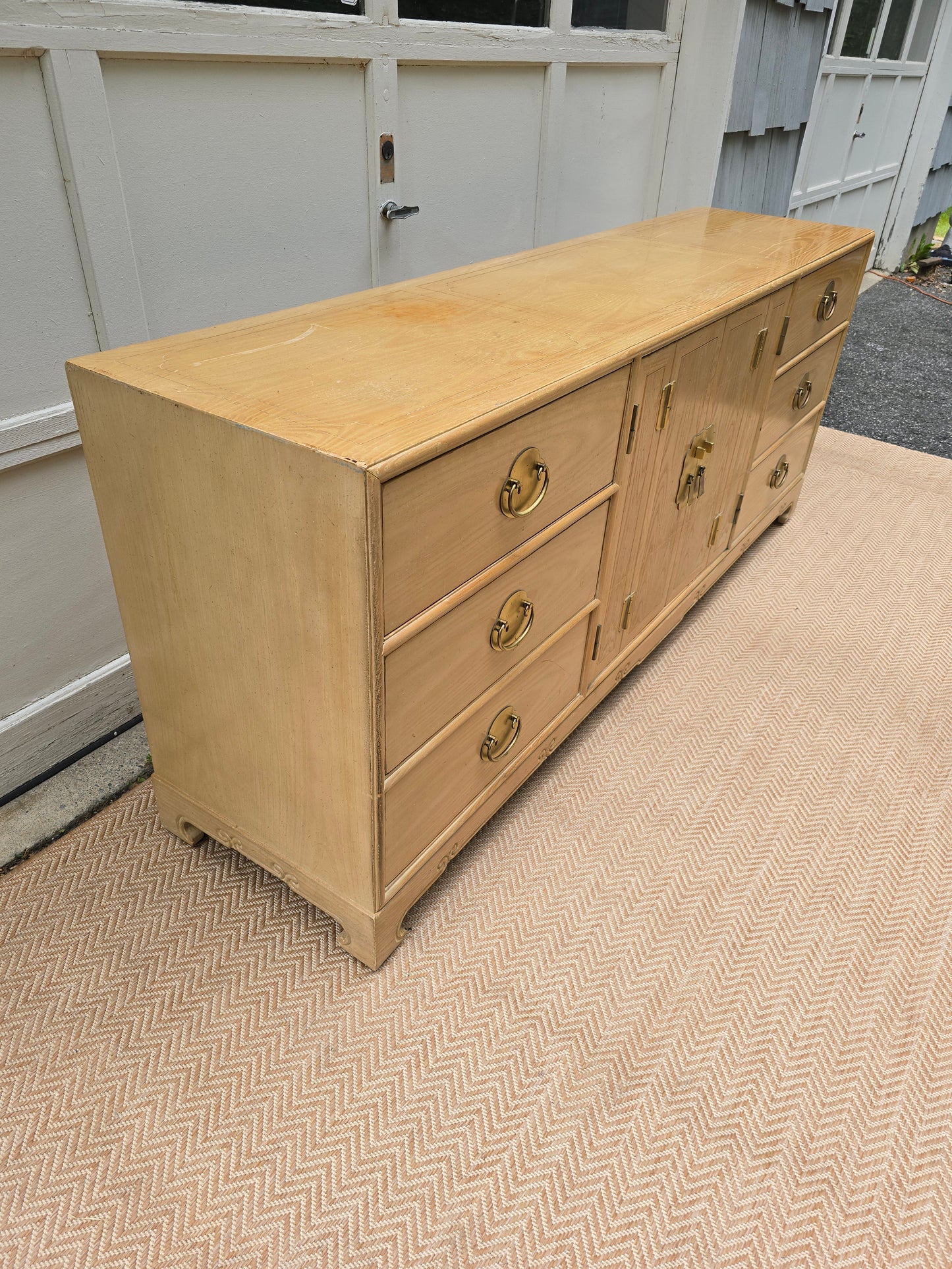 Century Furniture Sabota Collection Wood Dresser with Gold Hardware
