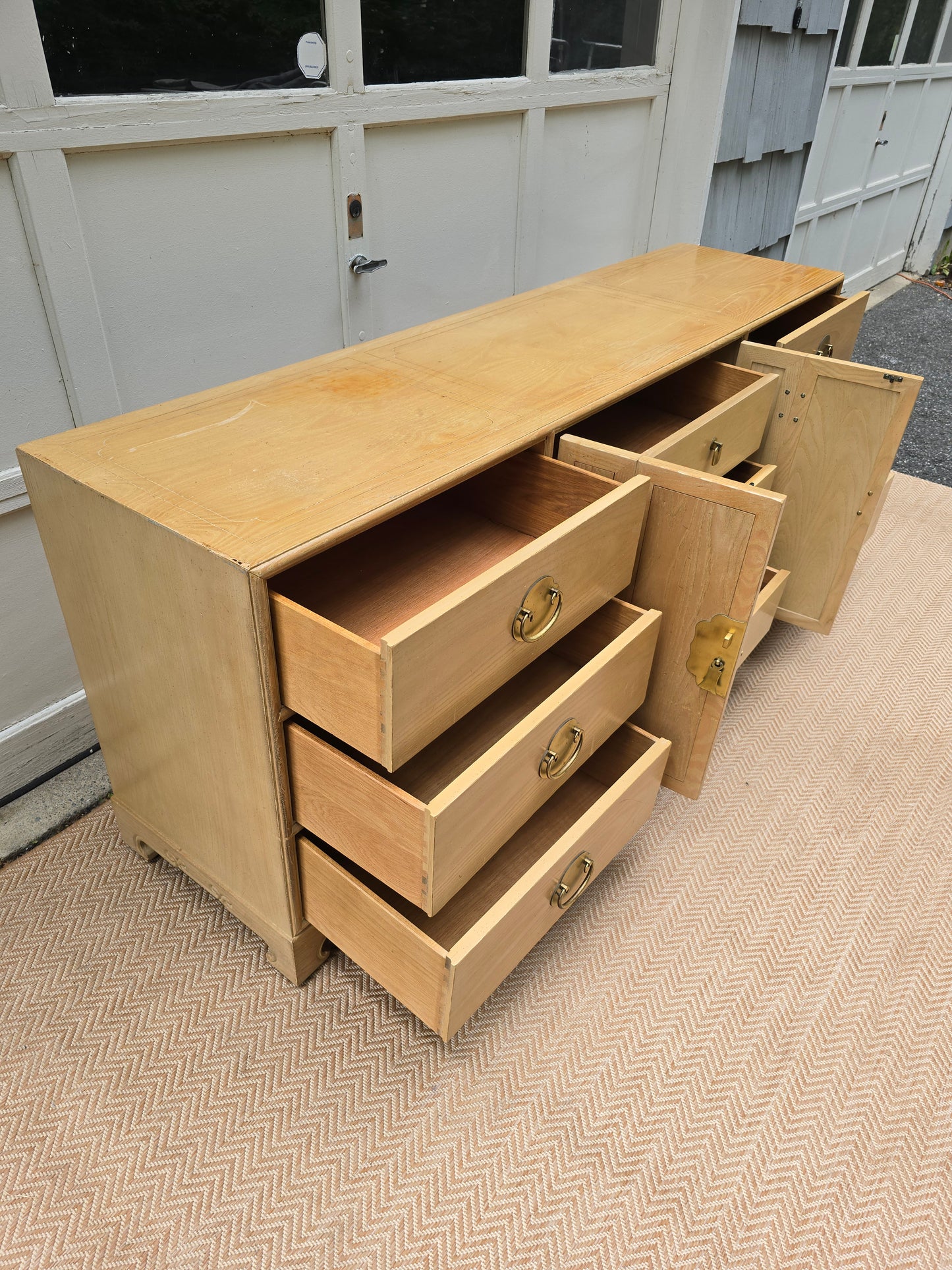 Century Furniture Sabota Collection Wood Dresser with Gold Hardware