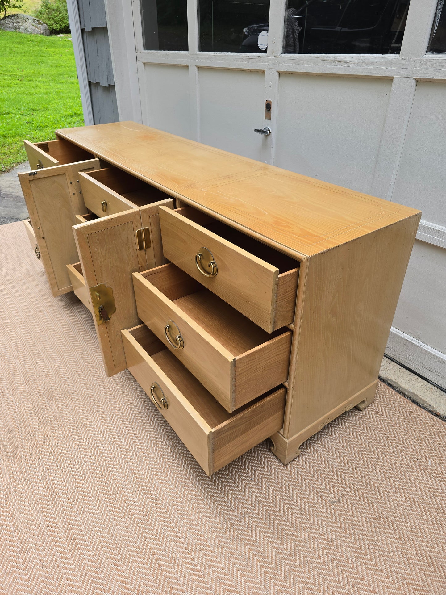 Century Furniture Sabota Collection Wood Dresser with Gold Hardware