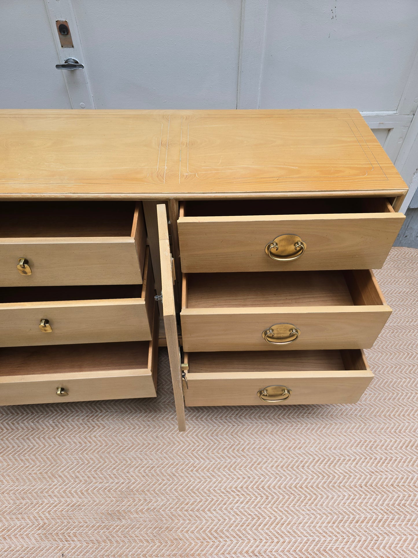 Century Furniture Sabota Collection Wood Dresser with Gold Hardware