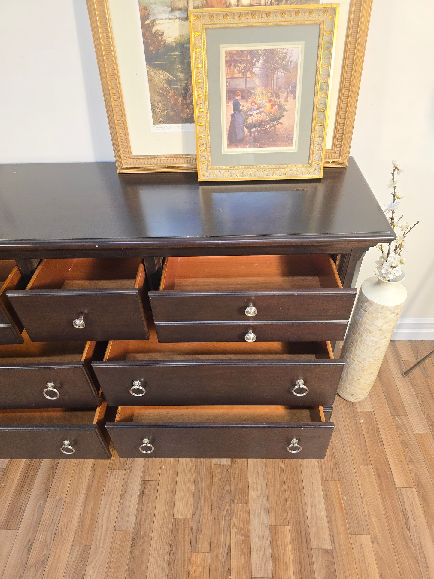 Solid Wood 9-Drawer Dresser – Dark Brown Finish by Pottery Barn